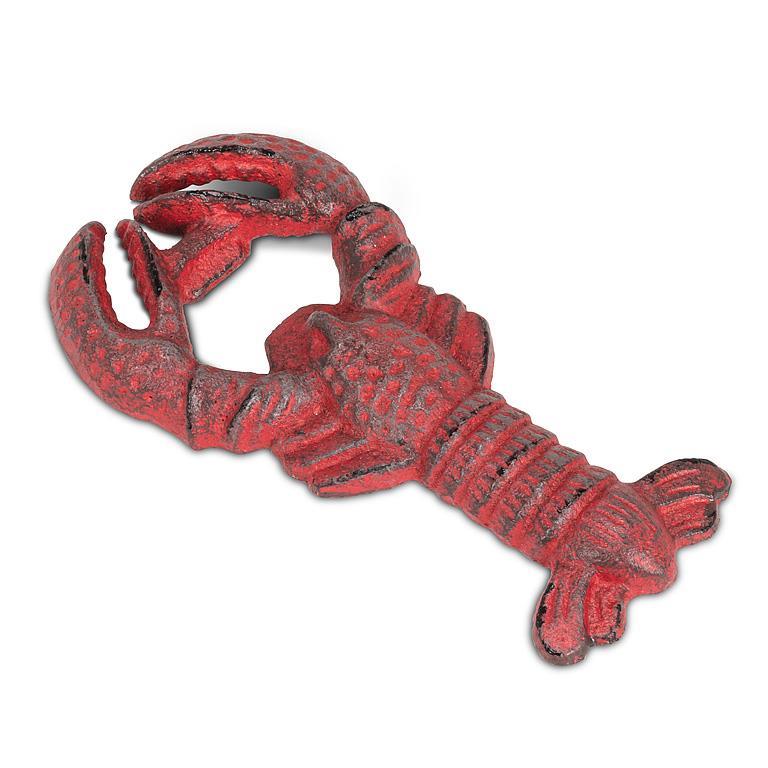 Abbott antique red cast iron lobster bottle opener