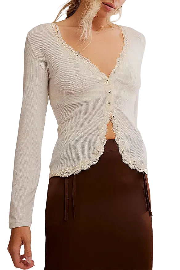 Big Love Cardi Oatmeal Whitfield & Co.