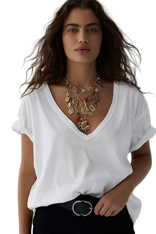 Free People Nina V Neck Tee Whitfield & Co.