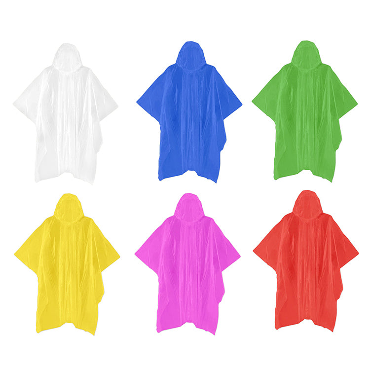 Kikkerland emergency rain ponchos in six colors