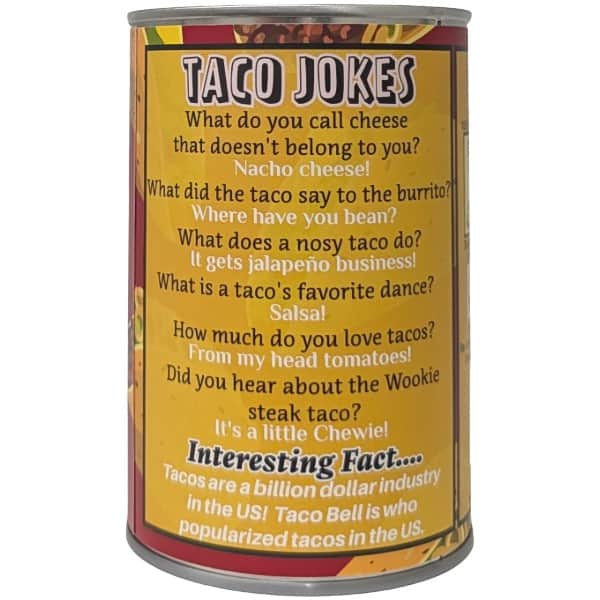 Tuesday the Canned Taco plush in a can by Canned Gifts, view 2
