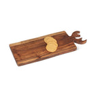 Abbott medium antler handle wood board styled with cheese