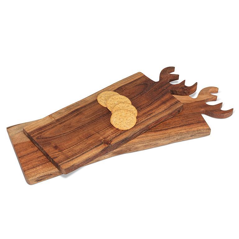 Pair of Abbott antler handle serving boards