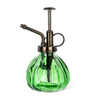 Abbott green glass plant mister with brass pump