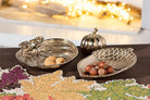 Abbott gold pumpkin tray styled on a fall table