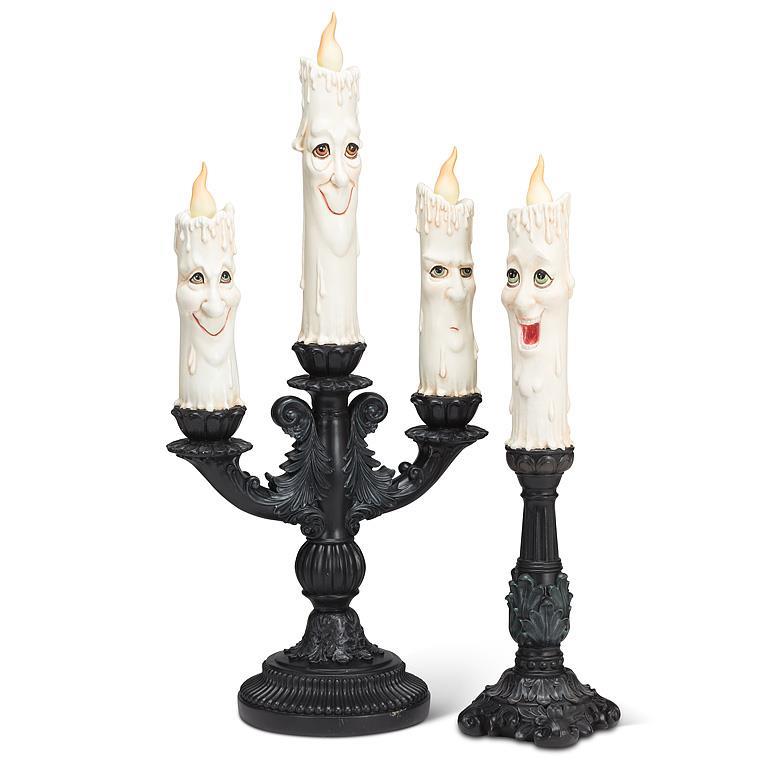 Abbott Happy Candle LED candlestick shown with the matching candelabra