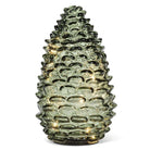 Abbott large green glass pinecone LED light, 8 inches