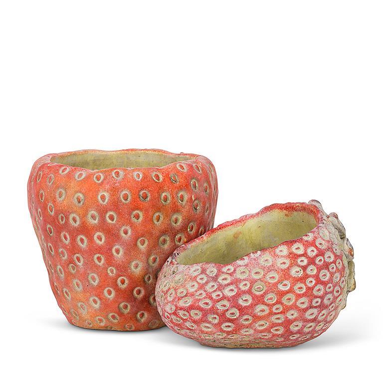 Abbott strawberry planters in two styles