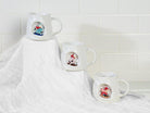 Abbott mountain look mugs styled on a white table