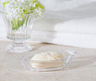 Abbott boat shaped glass dish used as a soap dish