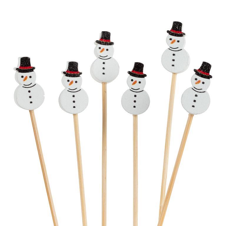 Abbott snowman cocktail picks, 4.5 inches