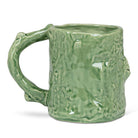 Abbott green tree look mug with barn owl, side view