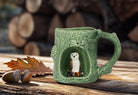Abbott barn owl tree look mug styled on a wooden table