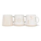 Abbott wide base ceramic mugs with winter designs