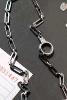 Air and Anchor Holding It All Together chain necklace with cuff keeper in polished stainless steel