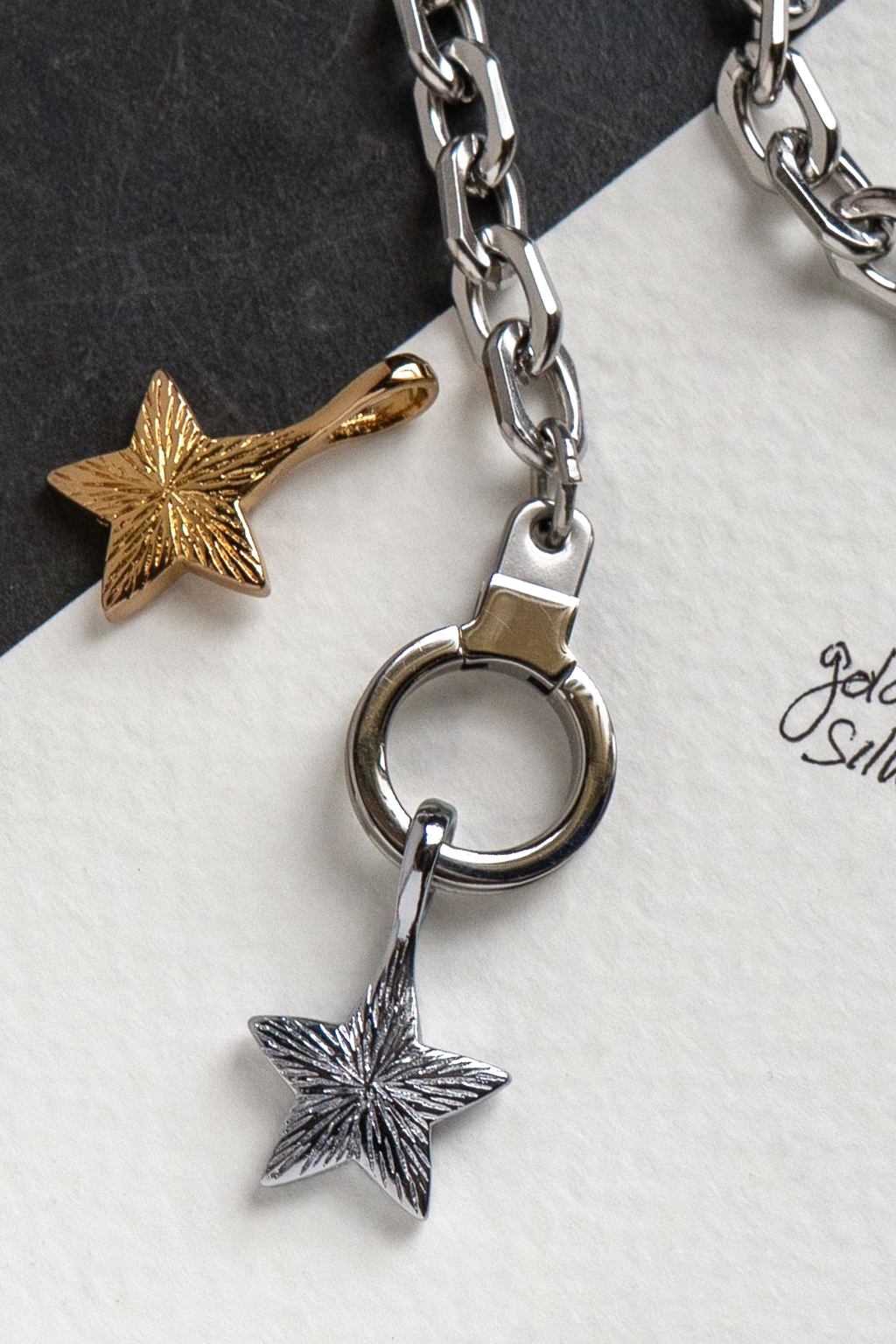 Silver Air and Anchor Look Up Little Star pendant on a chunky chain