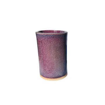 Bay Pottery handmade stoneware drinking tumbler with reactive drip glaze, 8 oz - view 2