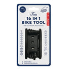 16-in-1 bike tool packaging with Kikkerland branding on a white background