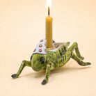 Camp Hollow cricket cake topper candle holder, side view