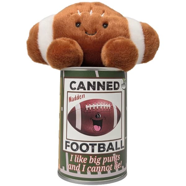 Canned Football plush in a can by Canned Gifts, view 4