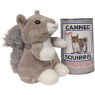 Canned Gifts Canned Gray Squirrel Plush in a can with foil lid