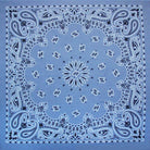 Chambray Paisley bandana from The Bandanna Company, folded flat