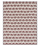 Full view of the Chappywrap Ruthie Blockprint Blanket in burgundy and cream