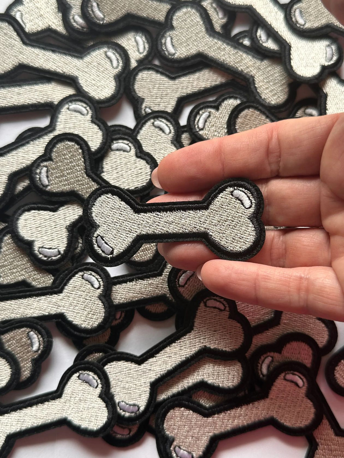 Dog bone hat patch