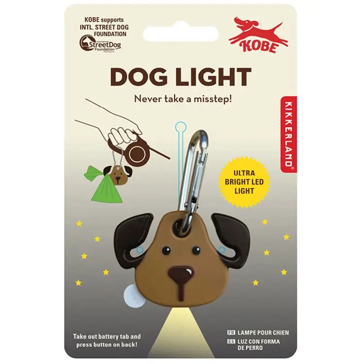 Kobe dog light packaging with a dog illustration on a beige background