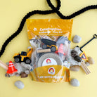Earth Grown KidDoughs Construction KidDough Play Kit construction site play scene built with the kit