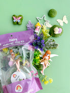 Earth Grown KidDoughs Fairy KidDough Play Kit with fairy figures, flowers and play dough on green