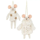 Abbott fancy winter mouse ornaments, 2 assorted styles
