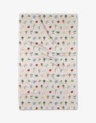 Floral patterned fabric on a white background