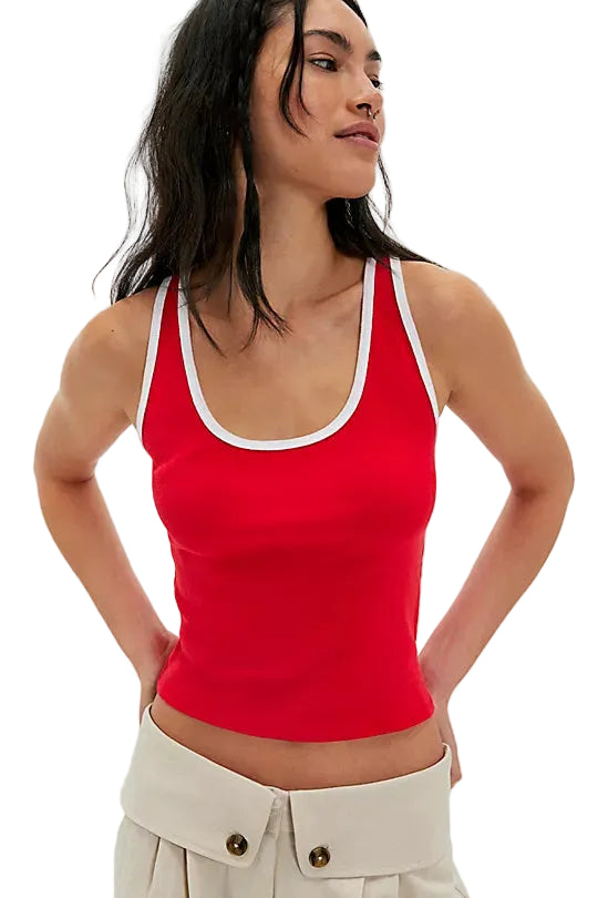 Free People Moxie Tank Top Red Whitfield & Co.