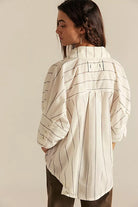 Free People Seaside Cotton Stripe Shirt Back Whitfield & Co.