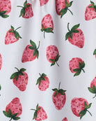 Close-up of the Geometry The Sweetest tea towel strawberry print