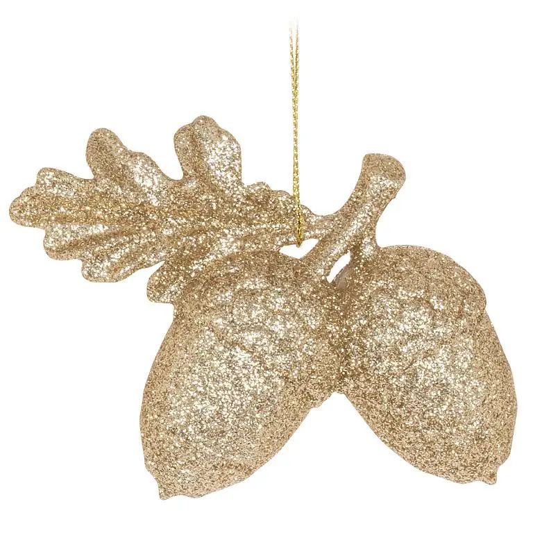 Abbott glitter acorns ornament