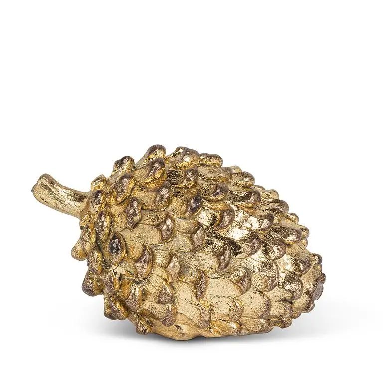 Abbott medium gold Christmas pinecone