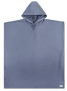Blue hooded poncho on a white background