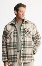 JACHS NY sherpa lined wool blend plaid jacket