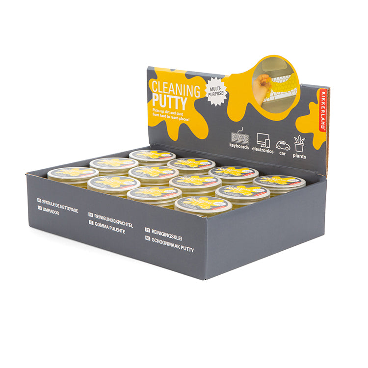 Kikkerland cleaning putty jars in a counter display