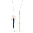 Kikkerland Kiko kitty teaser wand cat toy with feather