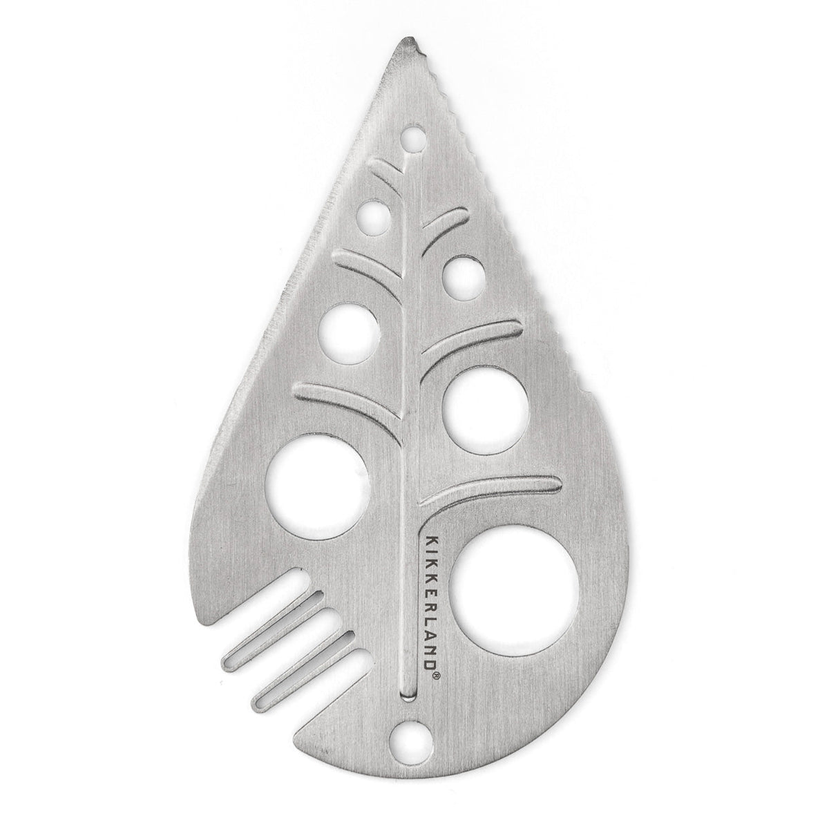 Kikkerland stainless steel leaf-shaped foraging multi-tool