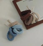 ADORRO neutral chevron seamless hair ties