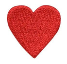 Embroidered 2 inch red heart Valentine iron-on patch