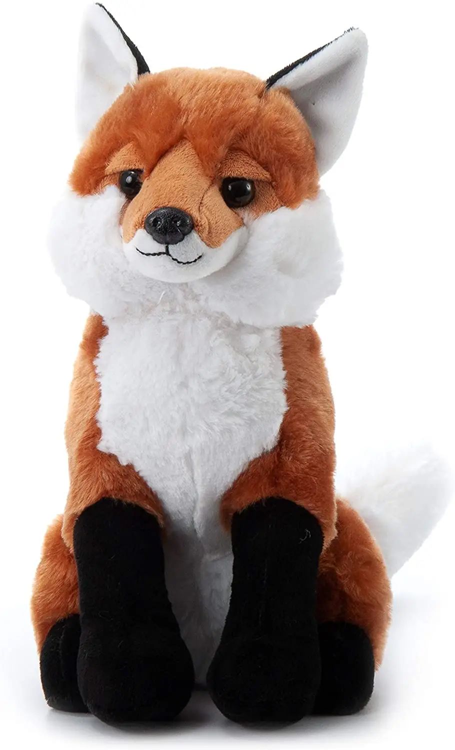 Plush fox toy on a white background