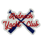 Embroidered Redneck Yacht Club funny boating iron-on patch