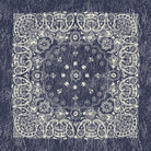 Rustic Navy/Natural Paisley bandana from The Bandanna Company, folded flat