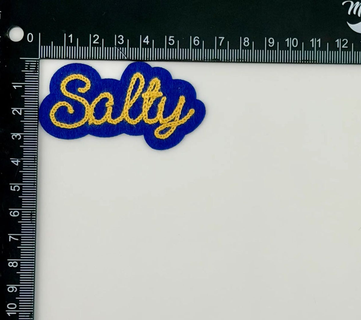 Small Salty chainstitch hat patch