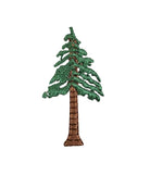 Embroidered small natural pine tree iron-on patch